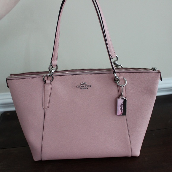 Coach Handbags - COACH PINK CROSSGRAIN LEATHER AVA ZIP Handbag